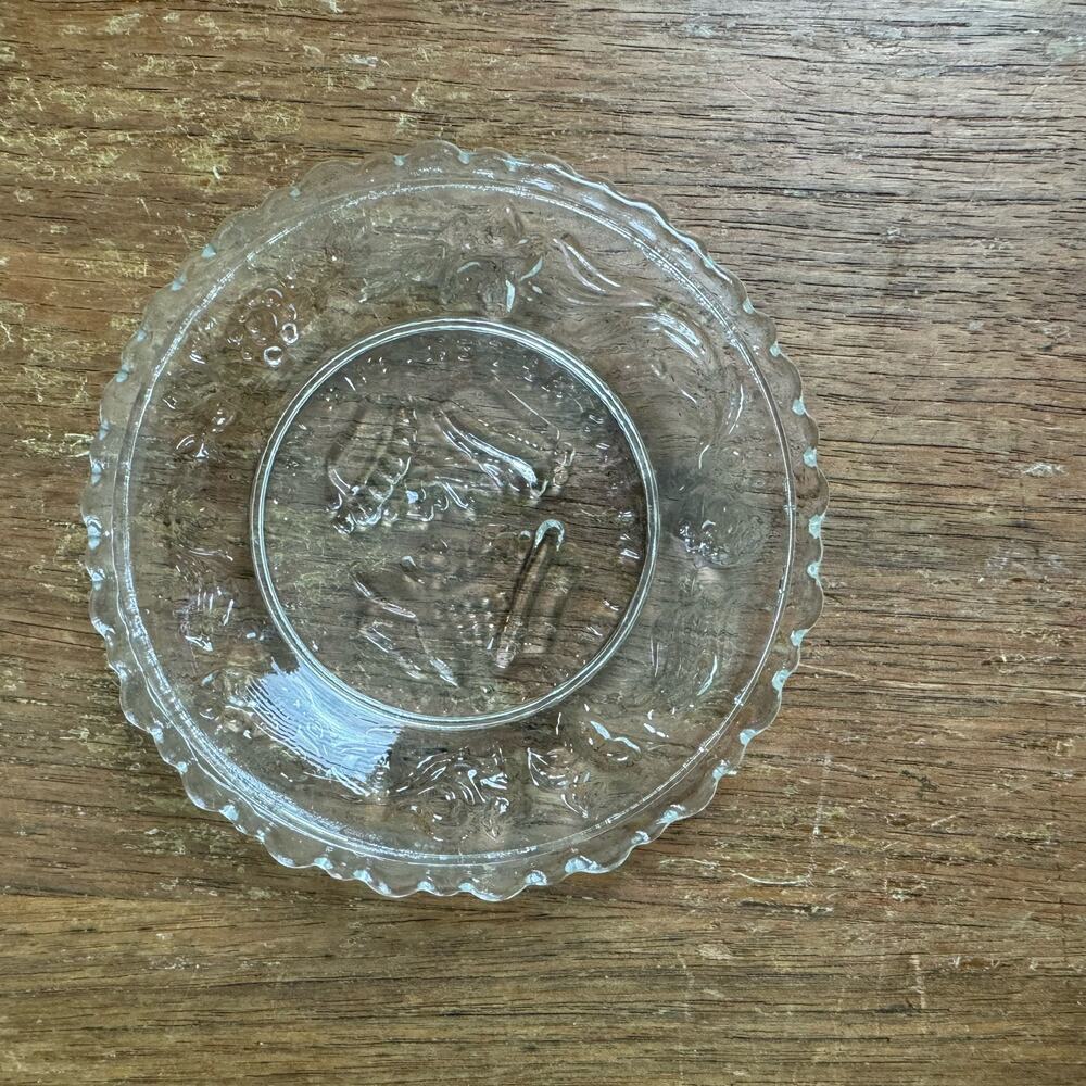 Westmoreland‎ Glass Wedding Day & 3 weeks Butter Pat Trinket Dish Clear Glass
